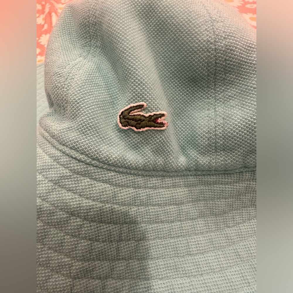 Lacoste Sky Blue/ aqua blue reversible Sun Hat - Picture 9 of 13